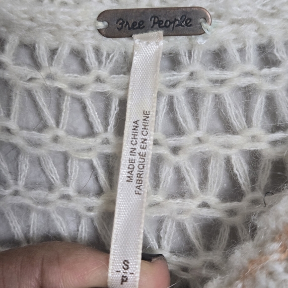 Free People Float On Sweater Dress Women's S Cream Babydoll Retro Romantic - Picture 12 of 13